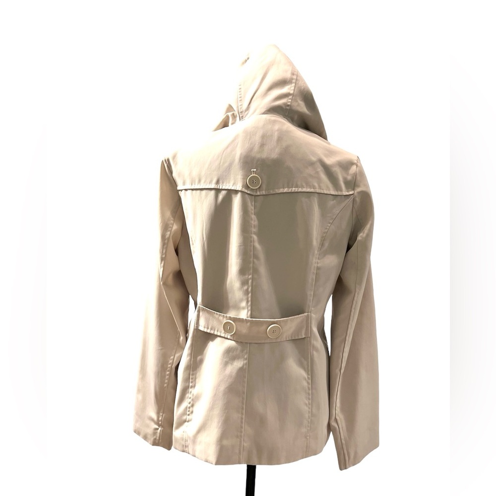 Espirit Classic Double-Breasted Rain Jacket Sand … - image 4